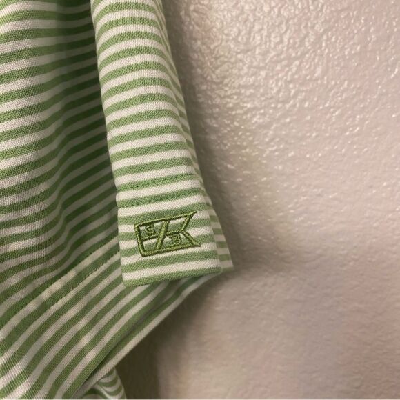 Cutter and Buck dri tech Men’s‎ Performance Golf Polo green Stripe shirt L - Picture 7 of 11